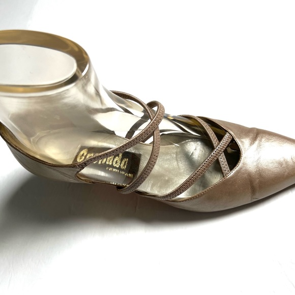 Ingledews Spain Collection Grenada Leather Dress Dance Pumps Pearl Beige sz 8.5 - Picture 3 of 16